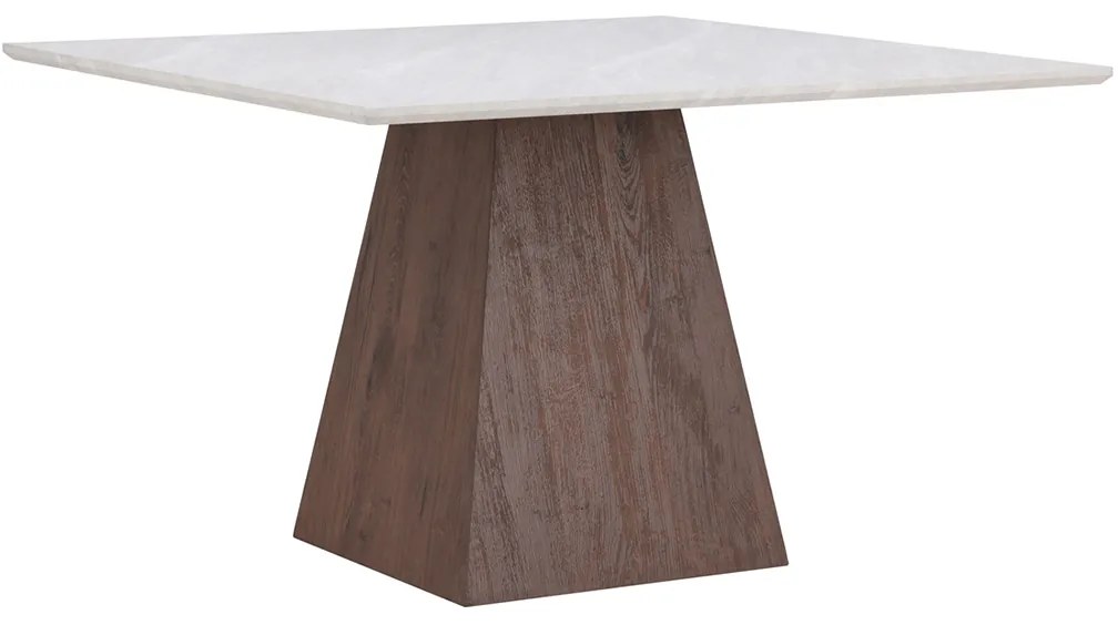 Vierkante Eettafel Met Marmerlook - 120 X 120cm.