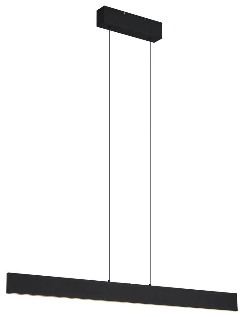 Eettafel / Eetkamer Moderne hanglamp zwart incl. LED 3-staps dimbaar - Straight Modern Binnenverlichting Lamp