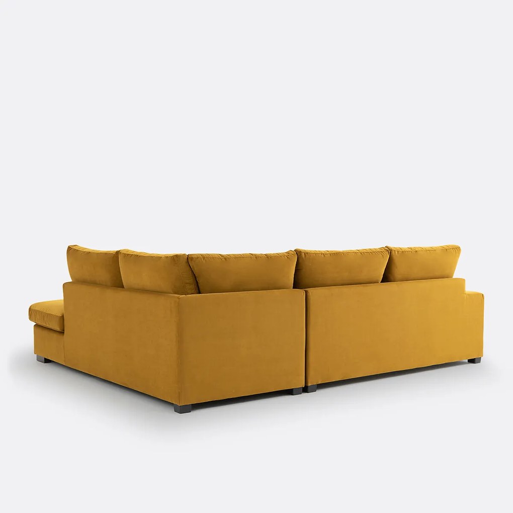 Fluwelen hoekbank, Comfort Bultex®, Odessa