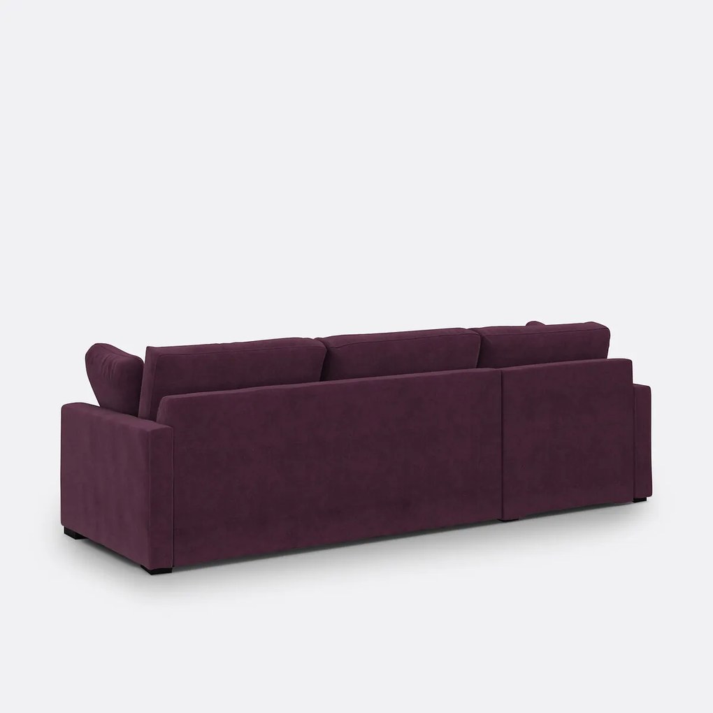 4-zits hoekbank, omvormbaar, fluweel, schuim, TIMOR