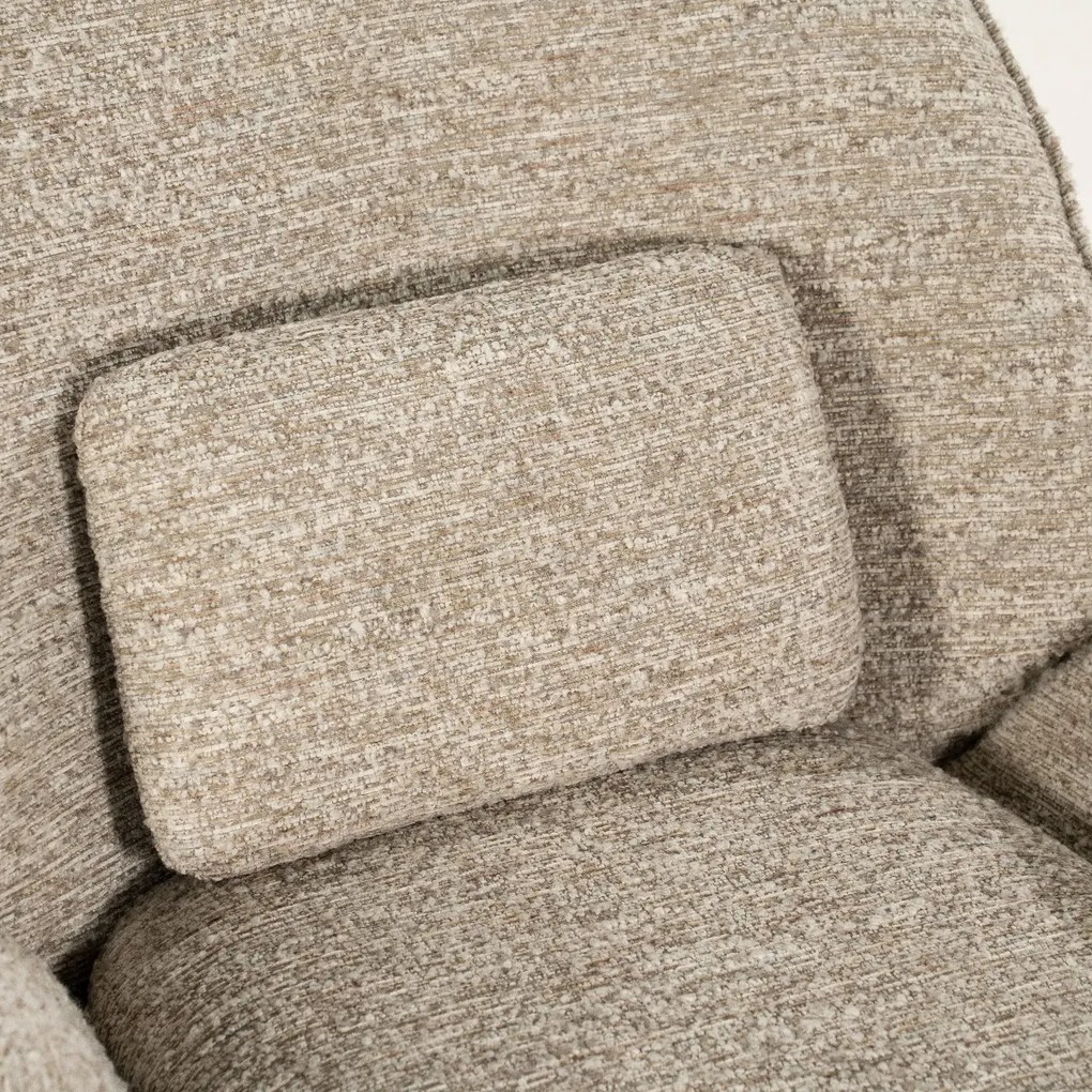 Draaibare Fauteuil Met Voetenbank Taupe