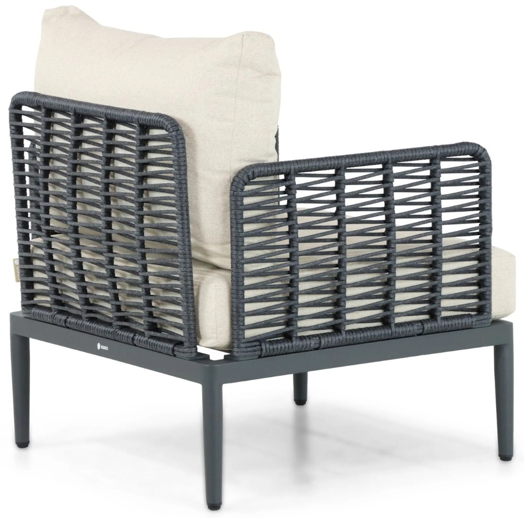 Stoel en Bank Loungeset 5 personen Aluminium/wicker Grijs Coco Ibiza