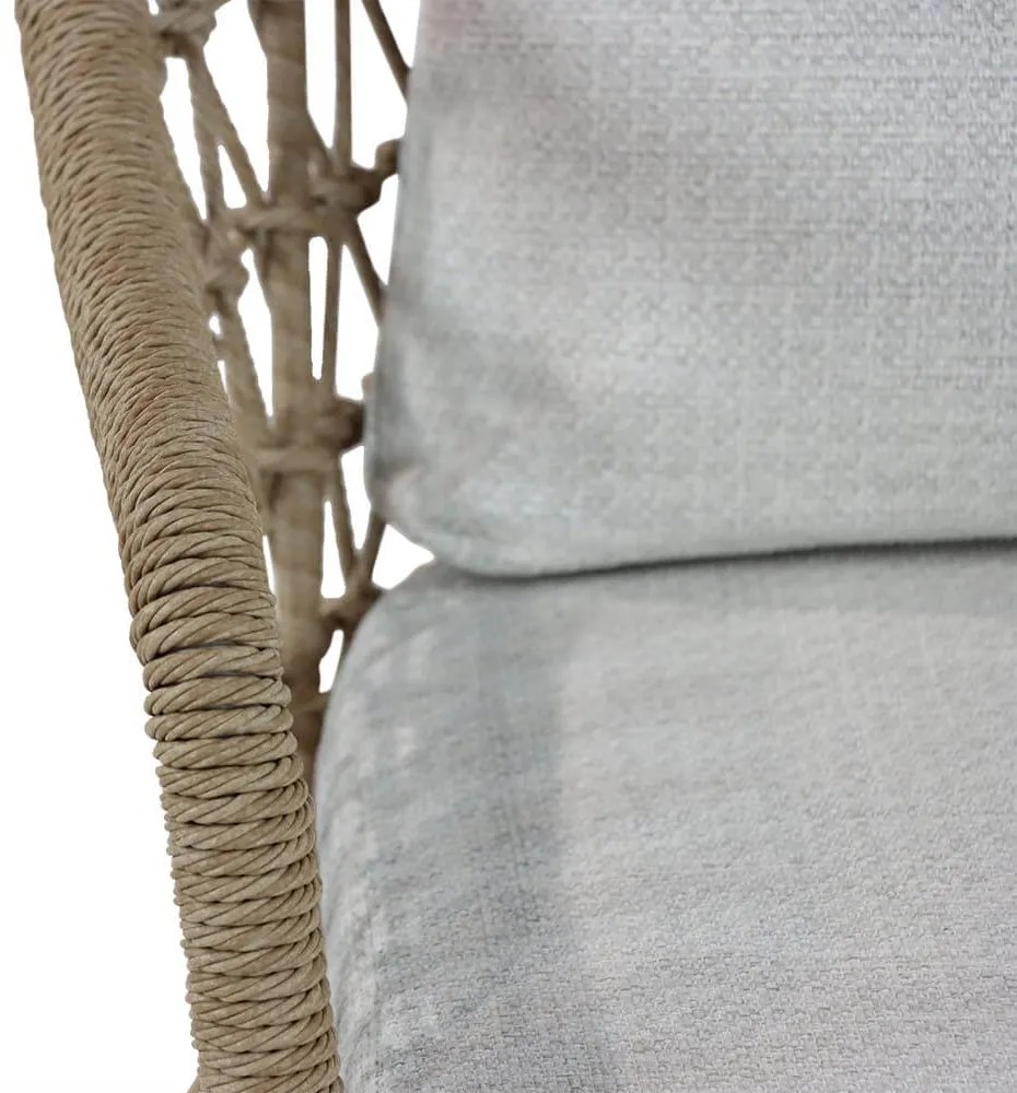 Tuinset 6 personen 225 cm Aluminium/wicker Taupe Coco Bali/Almeria