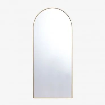 Wandspiegel In Metaal Belm Goud & 90 X 200 Cm - Sklum