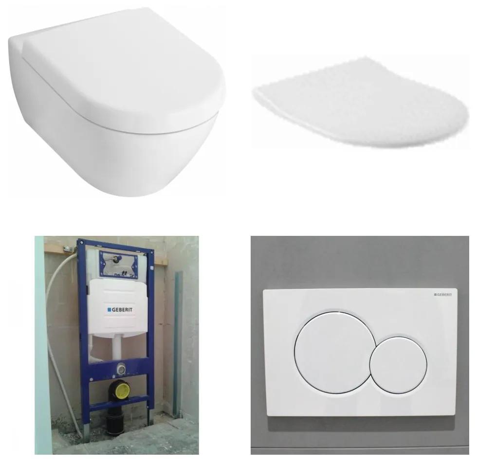 Subway 2.0 toiletset met Geberit UP320 reservoir/bedieningsplaat glans-wit