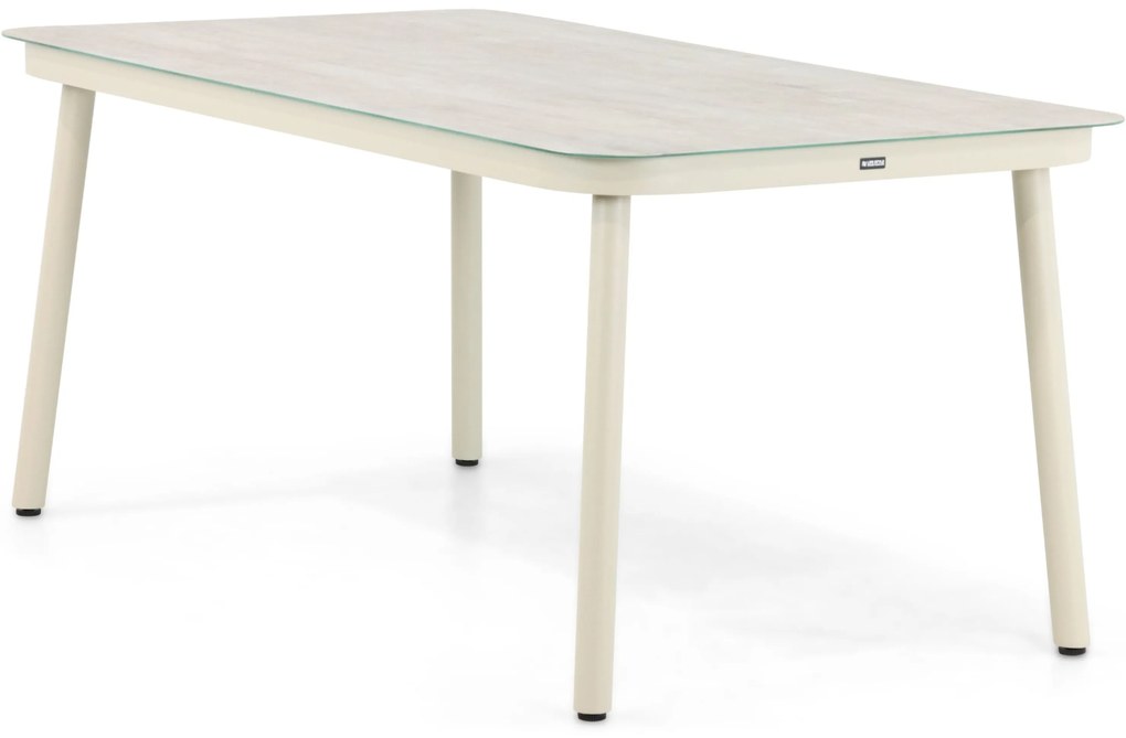 Dining Tuintafel rechthoekig 160 x 90 cm Aluminium/Ceramic glass Taupe Tavano