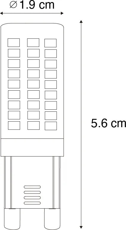 Set van 2 G9 3-staps dimbare LED lampen opaal 4.5W 500 lm 4000K