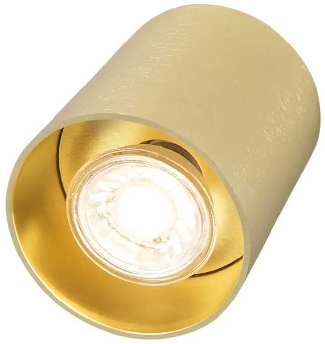 Smart Spot / Opbouwspot / Plafondspot goud incl. WiFi GU10 - Tubo Modern, Design GU10 rond Binnenverlichting Lamp