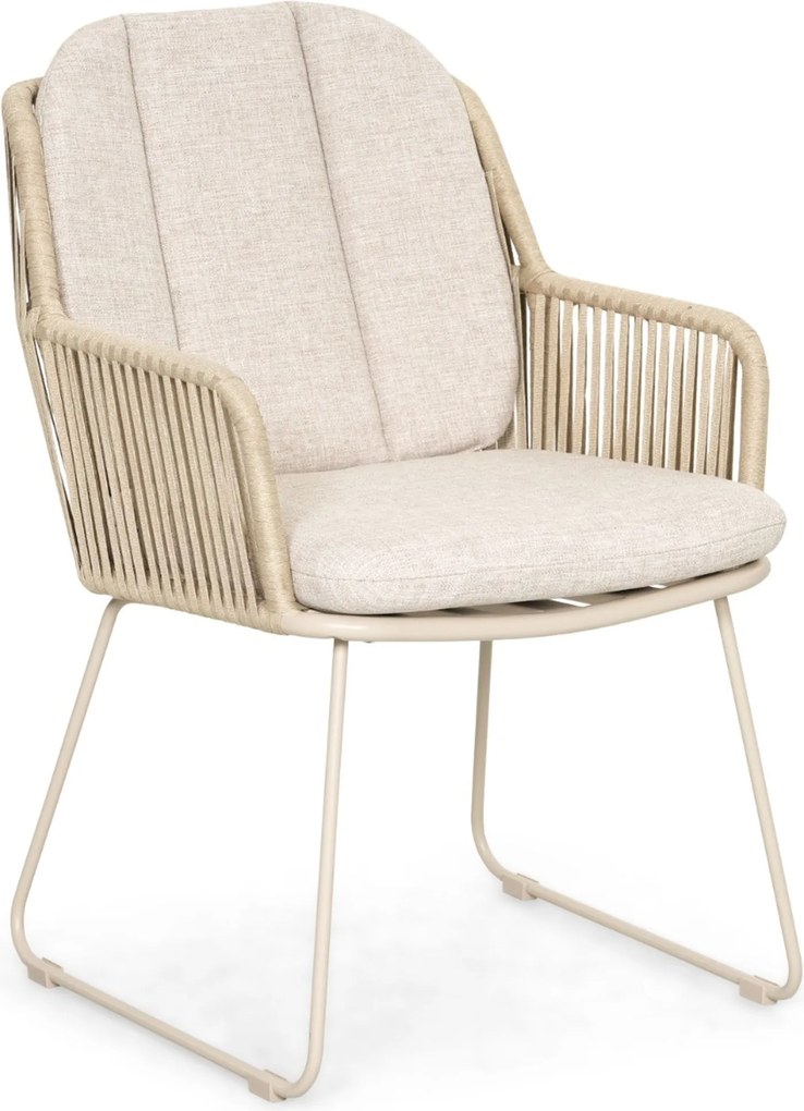 Tuinset 6 personen 240 cm Rope Taupe Domani Furniture Trivento/Guave