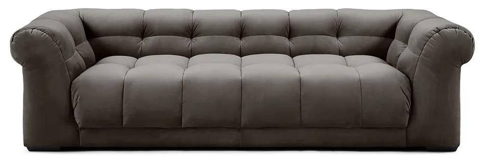 Rivièra Maison - Cobble Hill Sofa 3,5 Seater, velvet, grimaldi grey - Kleur: grijs