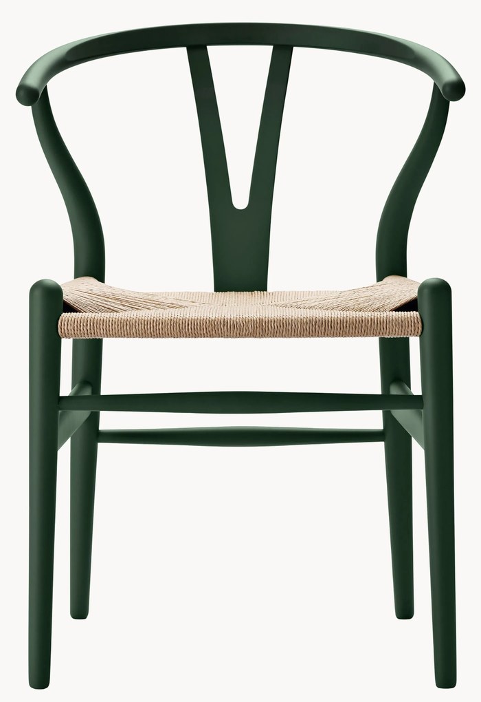 Houten Wishbone stoel CH24 met gevlochten zitvlak