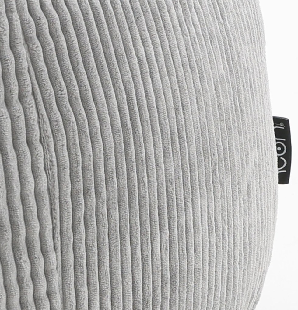 Cloudy Zitzak Corduroy + Poef - Lichtgrijs