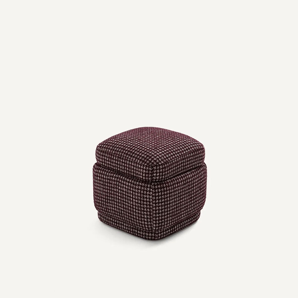 Jacquard pied-de-poule poef, CLEOPHEE