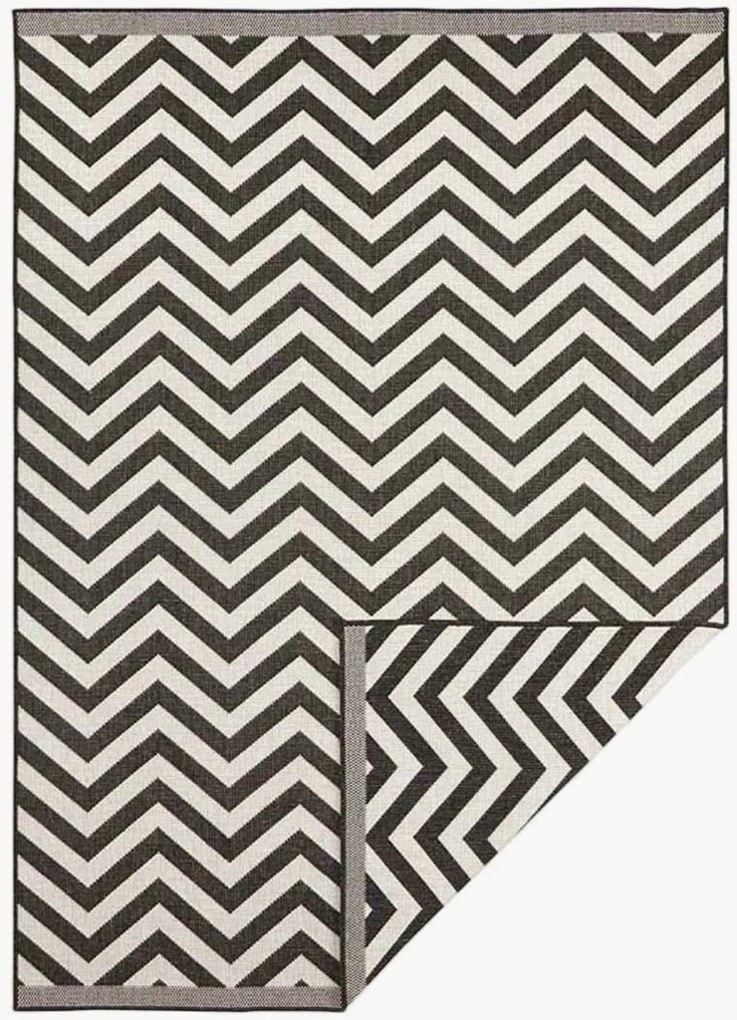 Omkeerbaar in- & outdoor vloerkleed Palma met zigzagpatroon