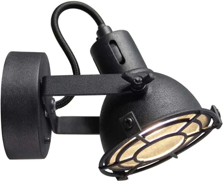 Brilliant wandlamp Jesper - zwart - Leen Bakker