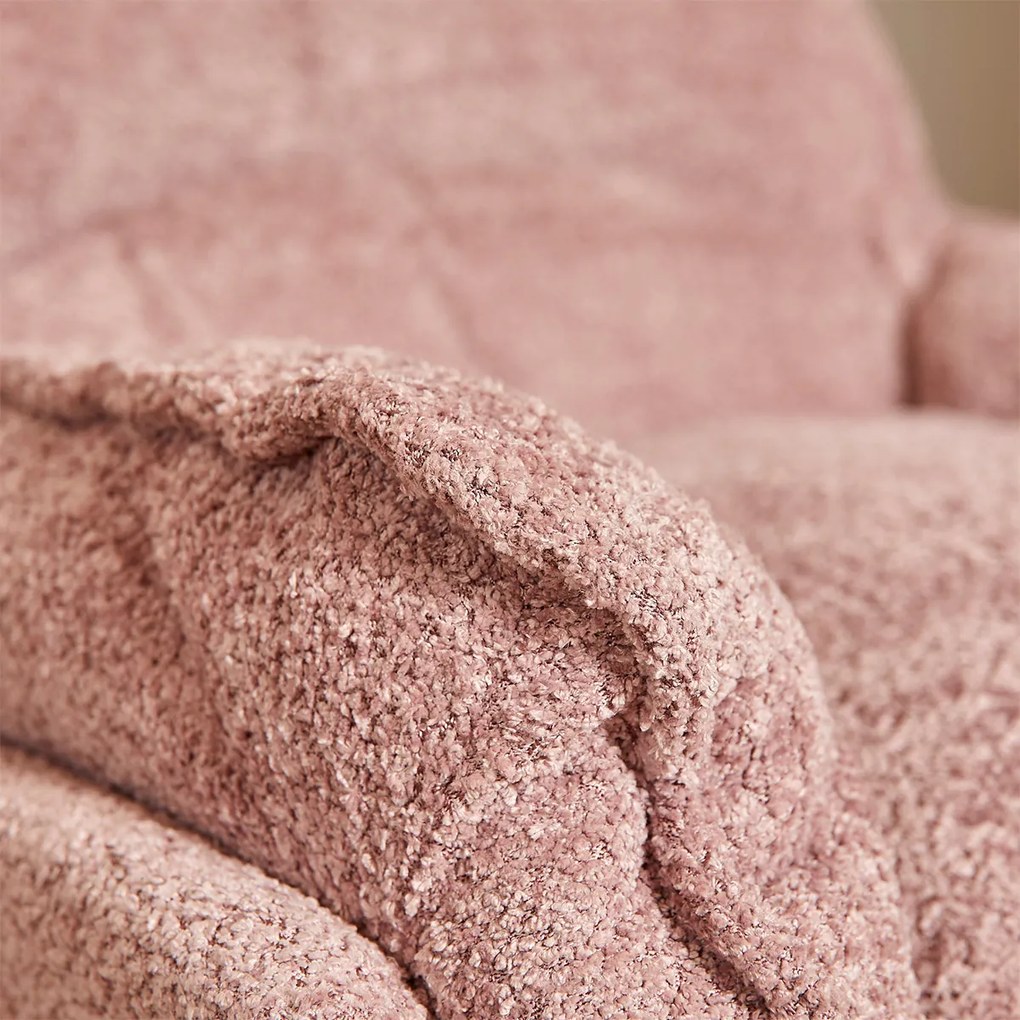 Starfurn Vera Fauteuil Roze Chenille Stof Draaibaar