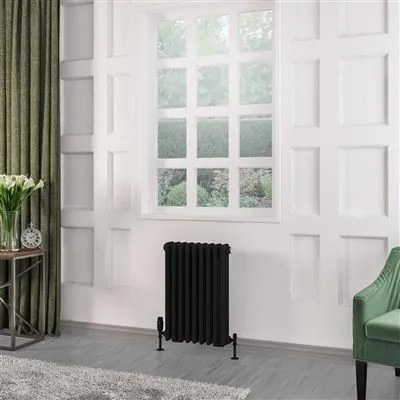 Eastbrook Rivassa 3 koloms radiator 40x60cm staal 734W zwart mat