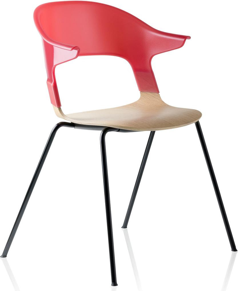 Fritz Hansen BH30 Pair Armchair stapelbare stoel rood