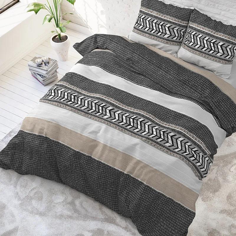DreamHouse Bedding Northern Stripe - Grijs Lits-jumeaux (240 x 220 cm + 2 kussenslopen) Dekbedovertrek