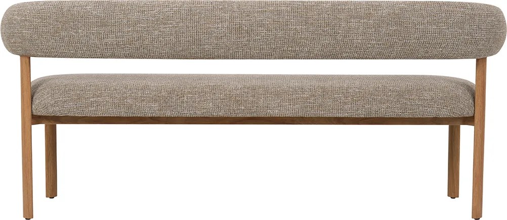 Eetkamerbank Eiken Met Grove Stof 180 Cm