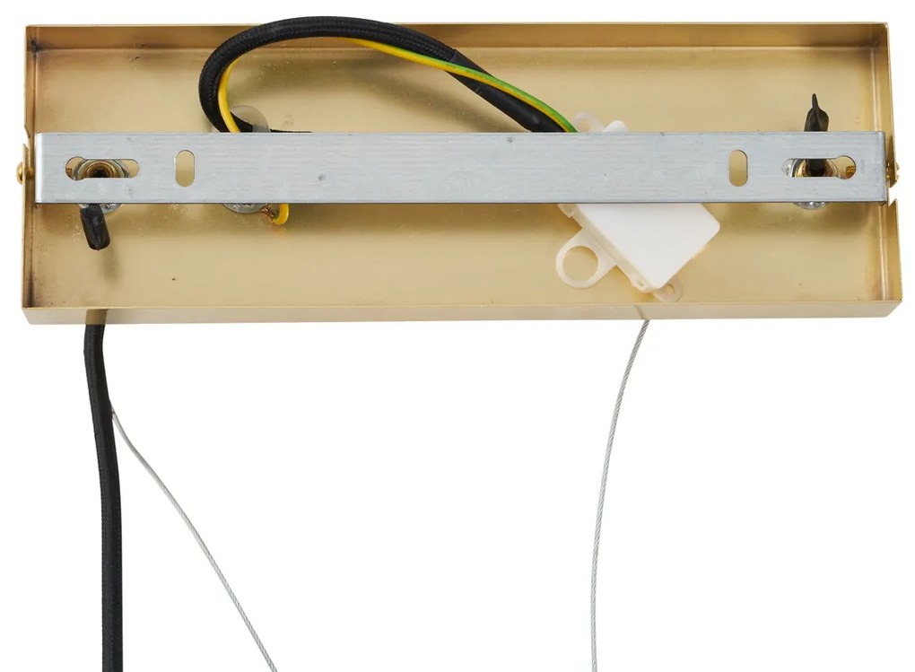 Design hanglamp goud met regenboog glas 8-lichts - Uvas