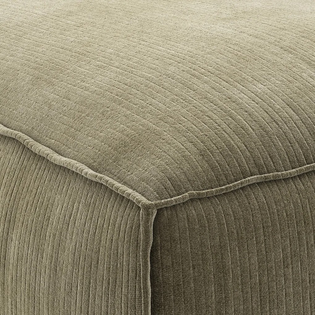 Modulaire longchair in geribd vintage fluweel, Seven
