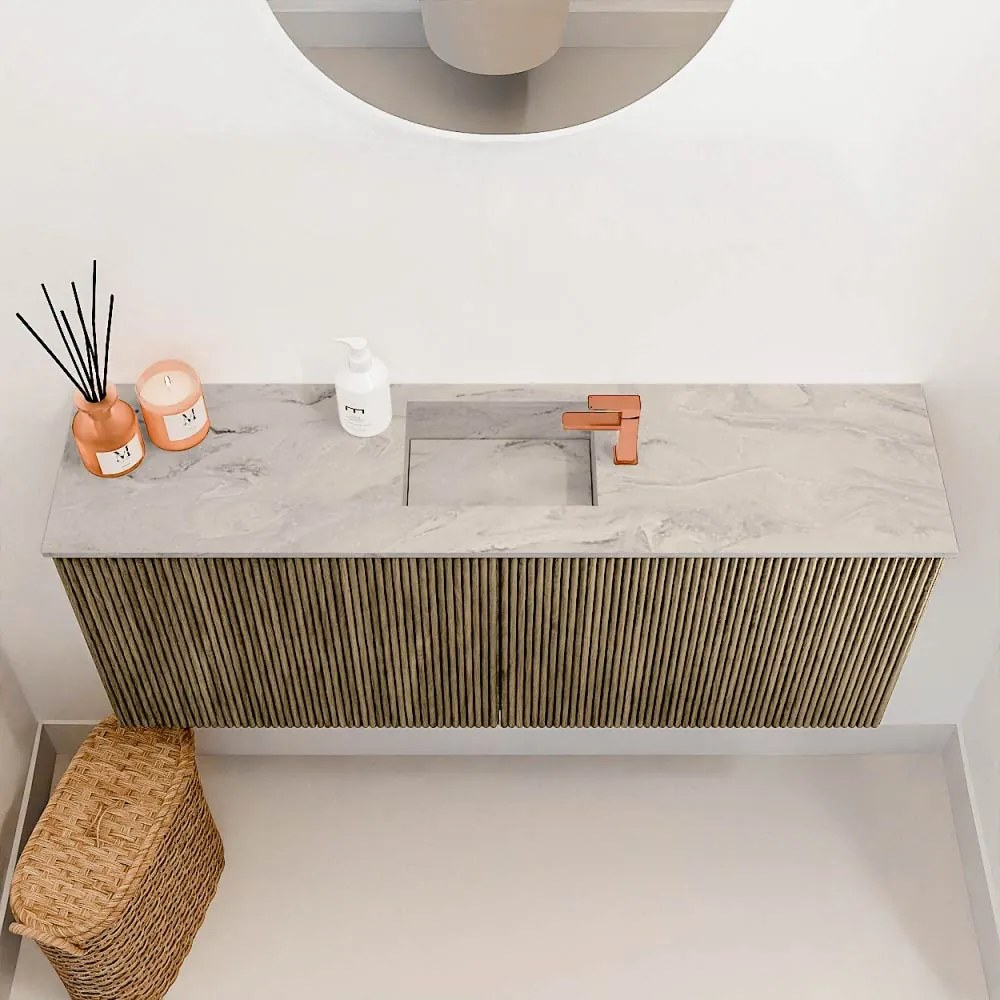 Mondiaz Joya DLux 100cm toiletmeubel dusk met wastafel faye midden 1 kraangat glace