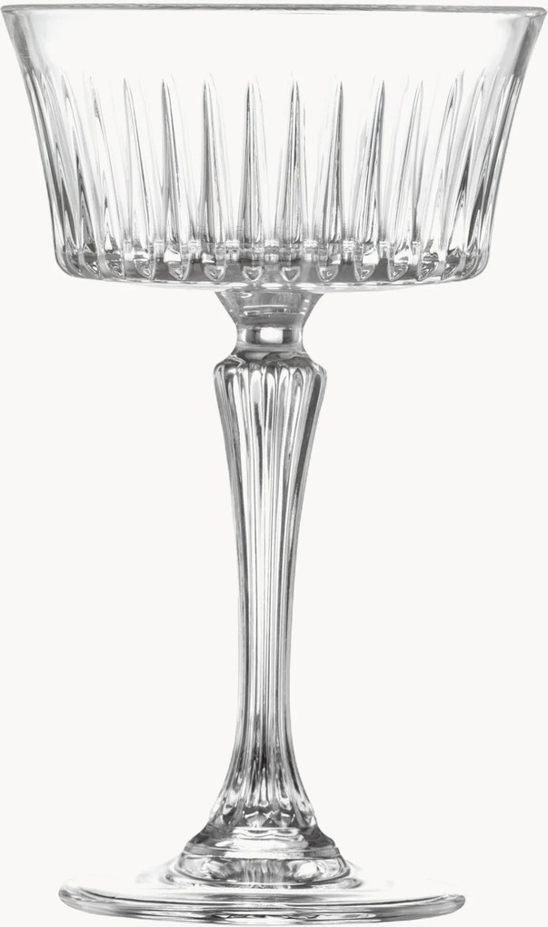 Champagneglazen Timeless van kristalglas, set van 6