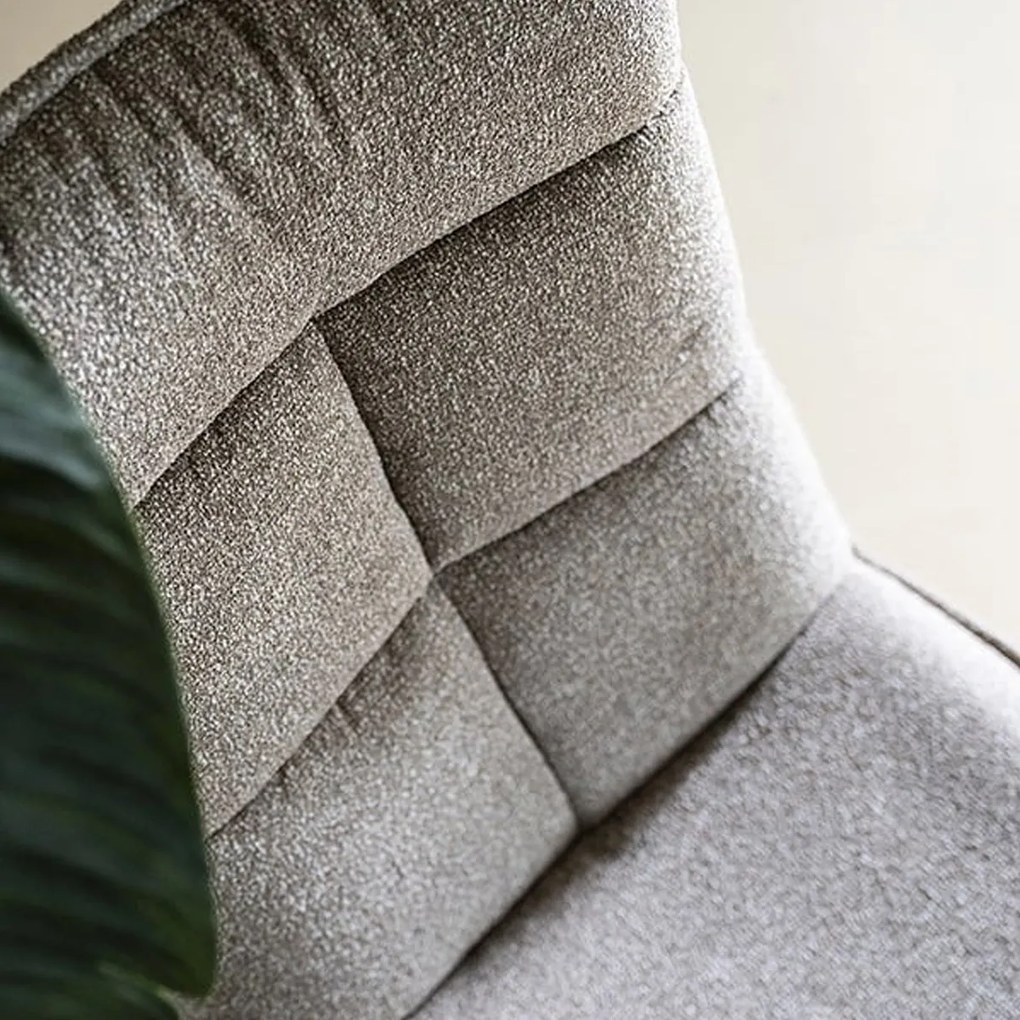 Eleonora Marcus Fauteuil Met Voetenbank Beige Boucle