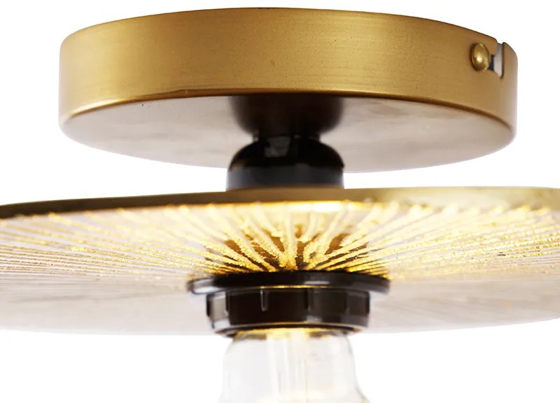 Oosterse plafondlamp goud rond - Konge