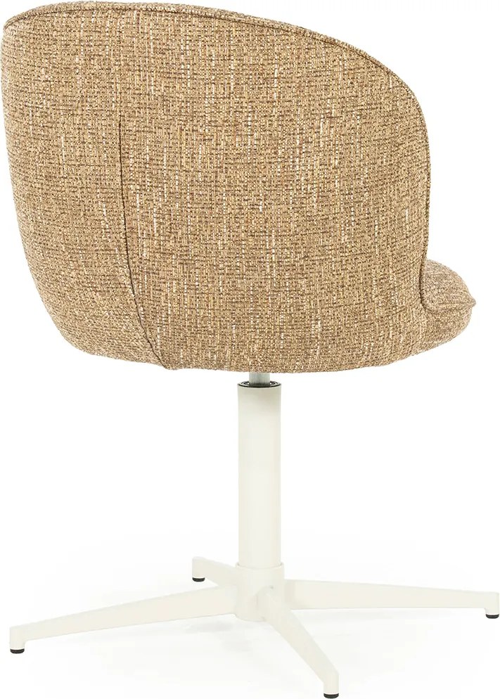 Eleonora Molly Draaibare Eetkamerstoel Mosterd Met Beige Poten