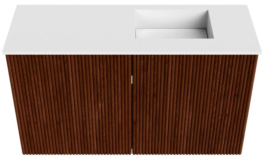 Mondiaz Joya 70cm toiletmeubel ruby met wastafel faye rechts zonder kraangat talc
