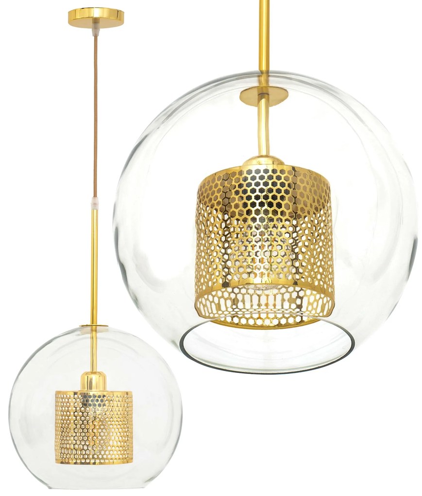 Hanglamp goud loft APP555-1CP 25cm