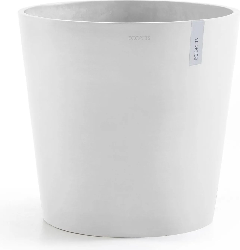 Ecopots bloempot Amsterdam 40 - Rond - Pure White - Diameter 40 x H34,5 cm
