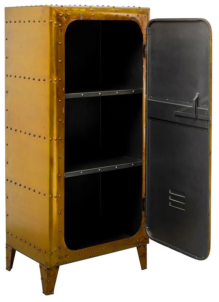 Kare Design Locker Gold Gouden Kluiskast Vintage Metaal - 66x57x152cm.