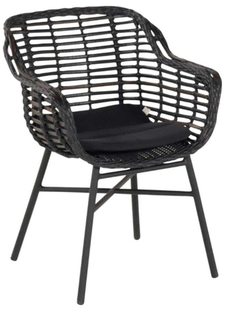 Tuinstoel Wicker Zwart Hartman Cecilia Puma Black