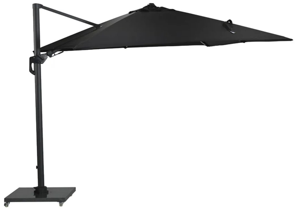 Garden Impressions Hawaii Lumen LED zweefparasol 300x300 -donker grijs - zwart