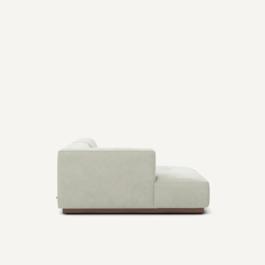 Hoekbank links in stonewashed fluweel, JACOPO