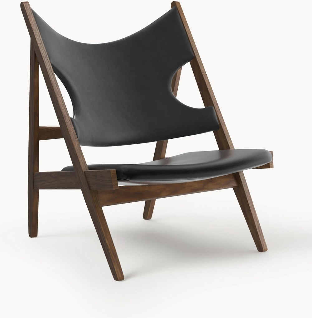 Leren loungefauteuil Knitting