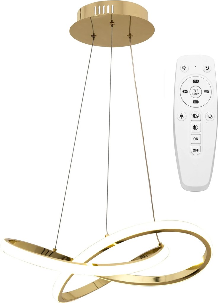 Hangring Plafondlamp Modern LED Afstandsbediening APP390-CP Goud