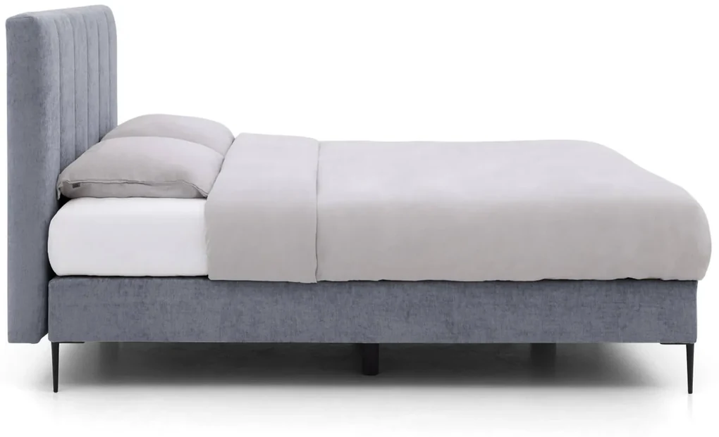 Goossens Boxspring Ease Solid Incl. Matras, Vlak 180 x 210 cm (=2x 90 x 210 cm) met hoofdbord + 2x matras shapes 1