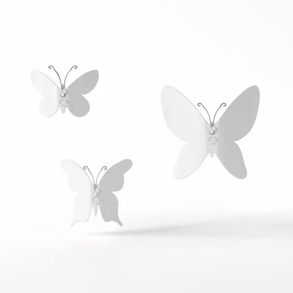 Umbra Mariposa muurdecoratie 23x28x5cm vlinder 9 stuks kunststof wit 470130-660