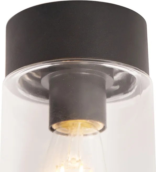 Moderne plafondlamp zwart 22,6 cm IP44 - Jarra