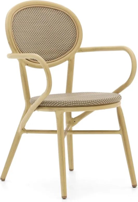 Dining tuinstoel | Forza  Monate | Wicker (vlechtwerk) | Taupe | Stapelbaar | Kees Smit Tuinmeubelen