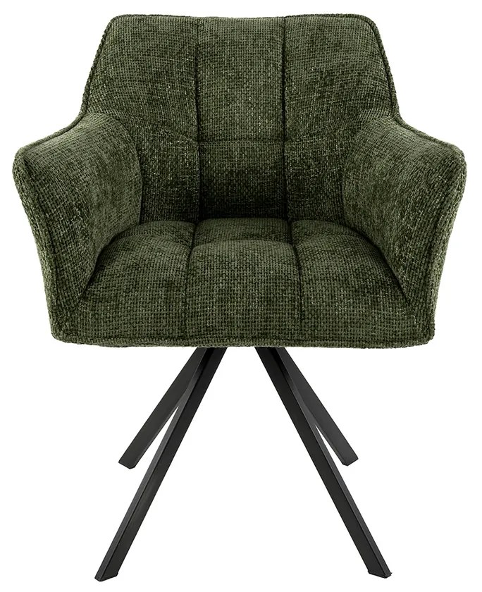 Velvet Eetkamerstoel Draaibaar Groen