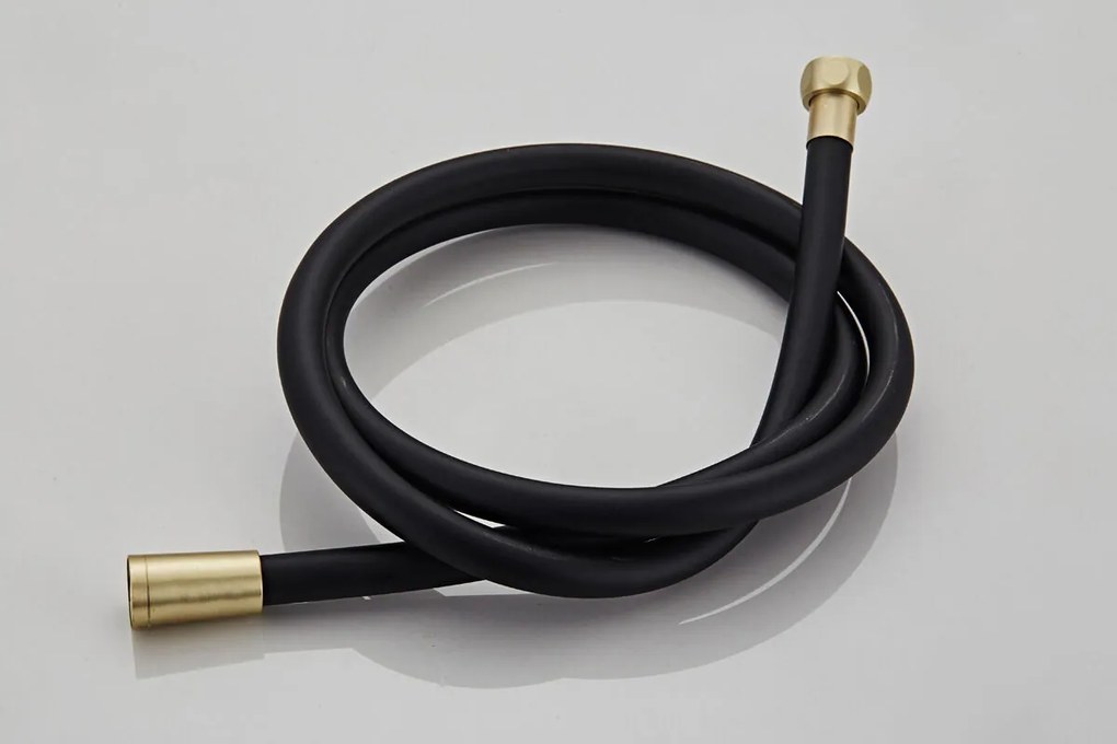 Saniclear Brass Curved Pro inbouw regendouche rond met 20cm hoofddouche en plafondarm geborsteld messing - mat goud