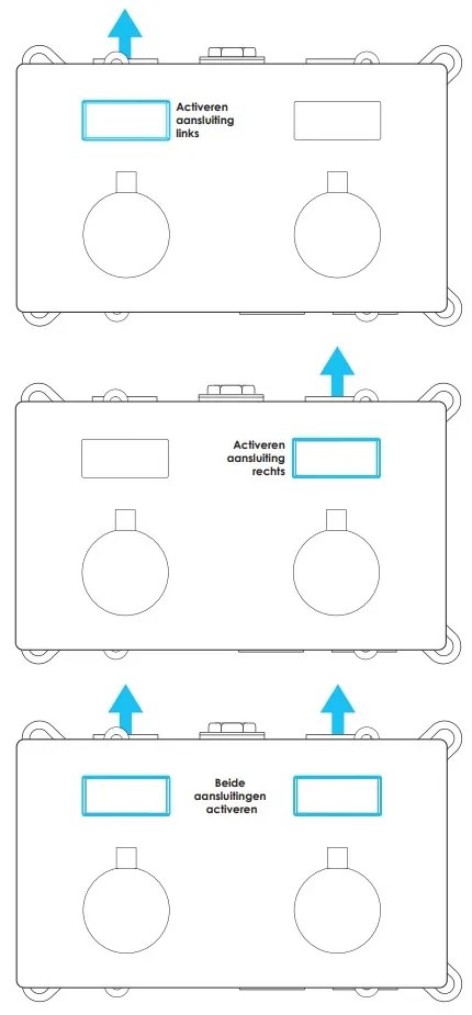 Brauer Gunmetal Carving 3-weg inbouwthermostaat met drukknoppen gunmetal geborsteld PVD