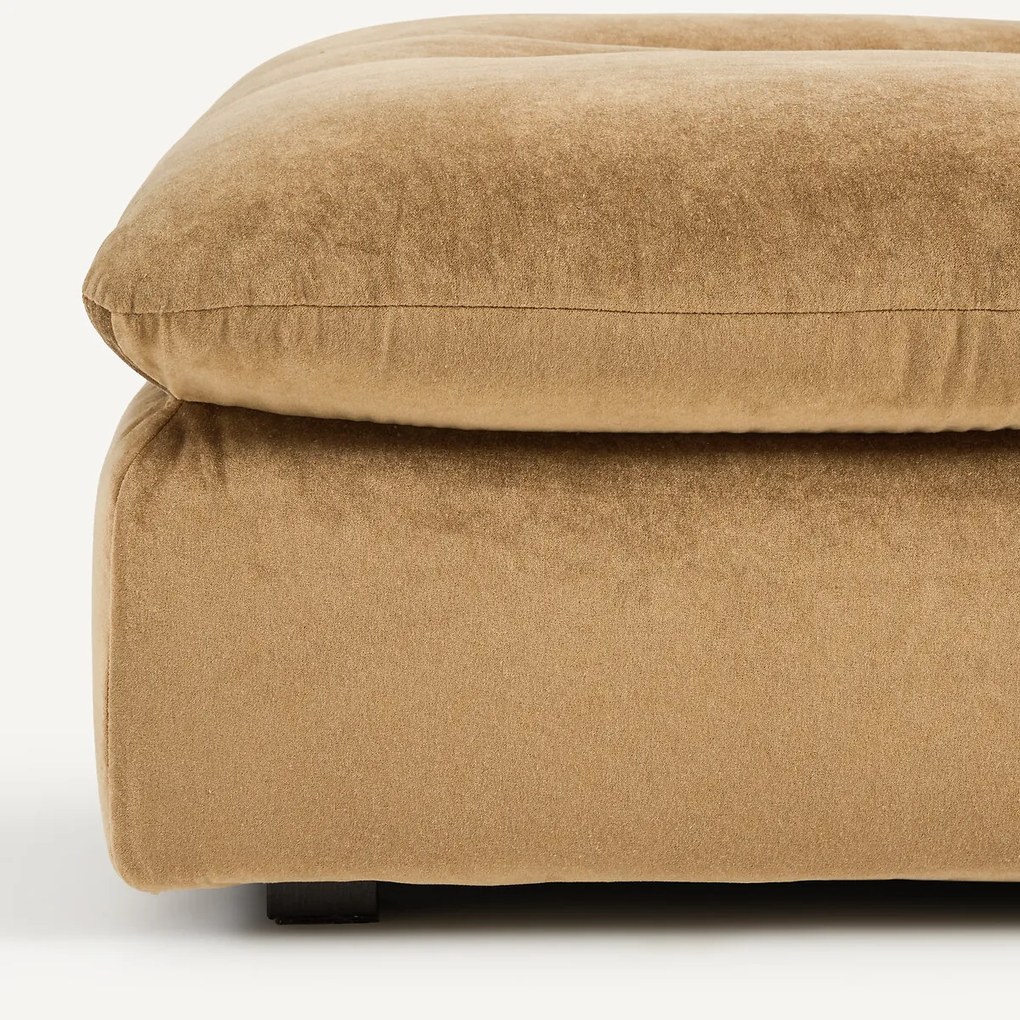 Modulaire voetensteun in linnen fluweel, GIULIANO