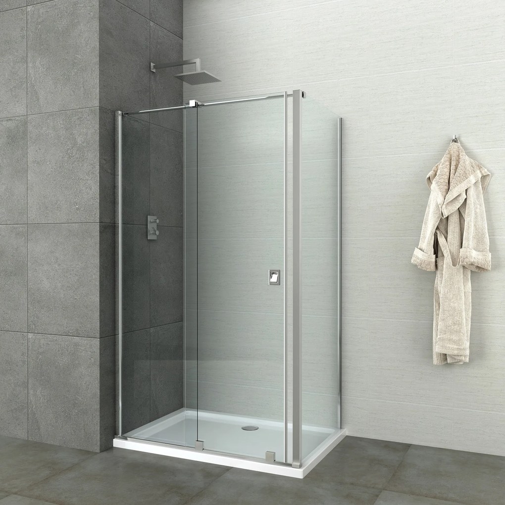 Badstuber Flat schuif douchecabine 100x90cm 8mm glas anti-kalk