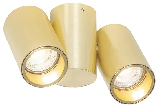 Smart Spot / Opbouwspot / Plafondspot messing 2-lichts verstelbaar incl. 2 Wifi GU10 50mm - Michael Design GU10 rond Binnenverlichting Lamp